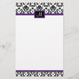 Papeterie Papier Damask noir