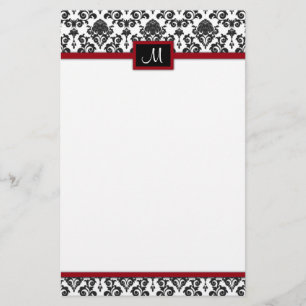 Papeterie Papier Damask noir