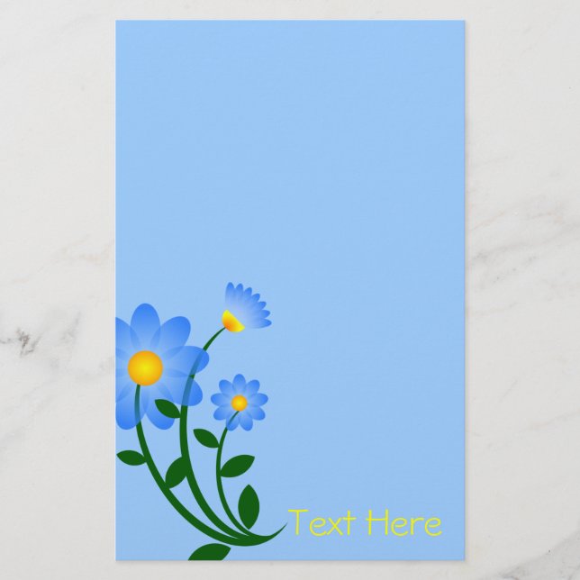Papeterie Papier de conception de fleurs (Devant)