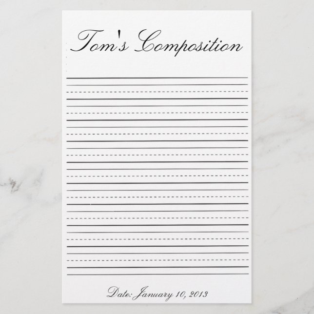 Papeterie Papier de lycée rayé (Devant)