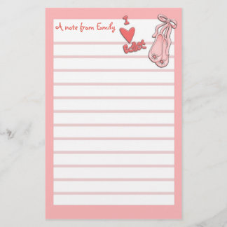 Papeterie Papier de note rose de ballet