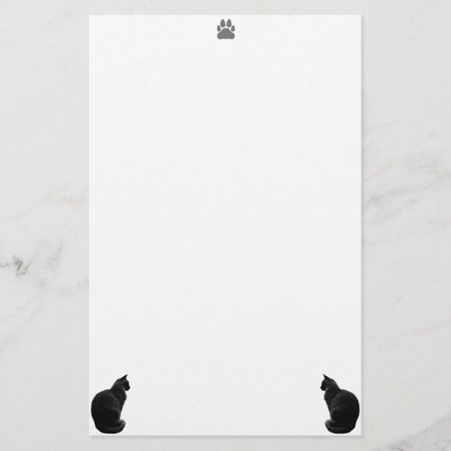 Papeterie Papier d'écriture de chats Silhouetté (Devant)