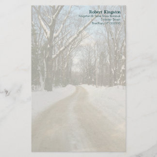 Papeterie Papier d'écriture de route d'hiver personnalisé