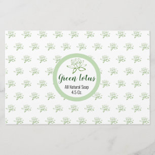 Papeterie Papier d'enveloppement au savon Lotus vert simple