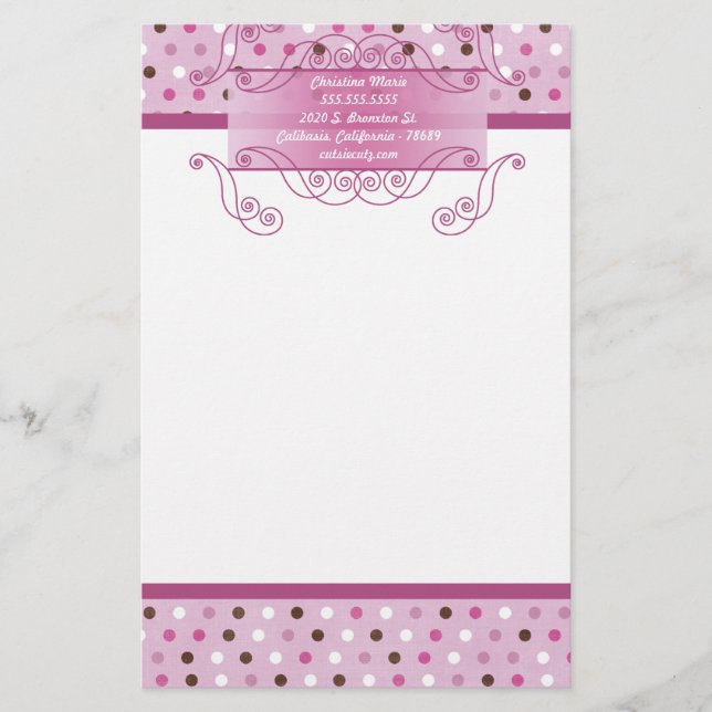 Papeterie Papier en-tête Sweet Love (Devant)