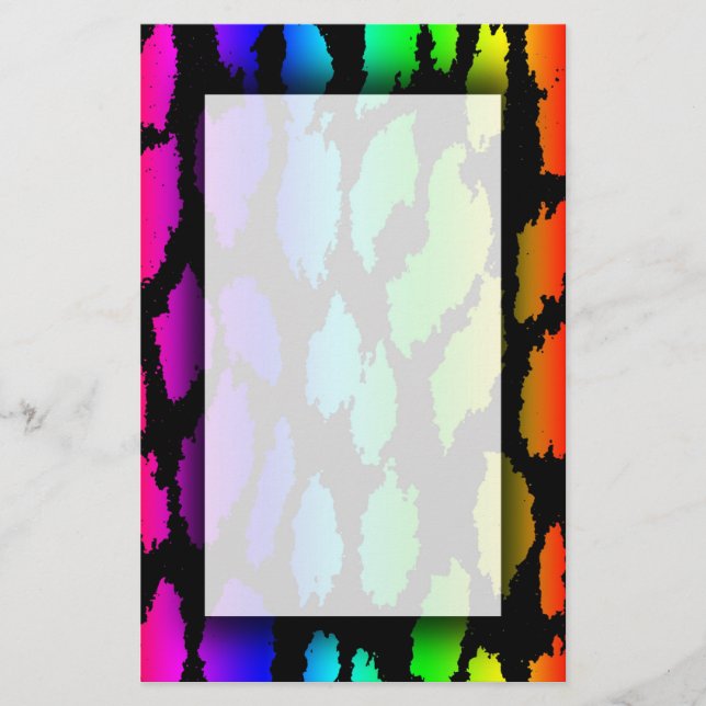 Papeterie Papier Leopard arc-en-ciel (Devant)