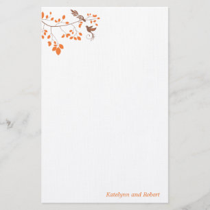Papeterie Papier Mariage Orange Romance