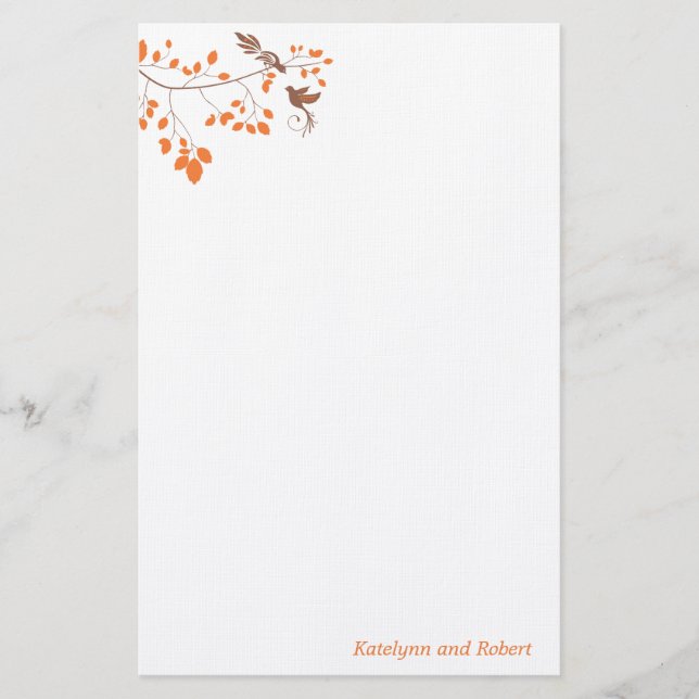 Papeterie Papier Mariage Orange Romance (Devant)