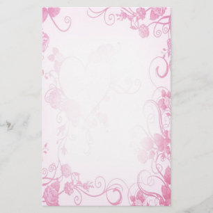 Papeterie Papier Mariage rose et blanc vintage