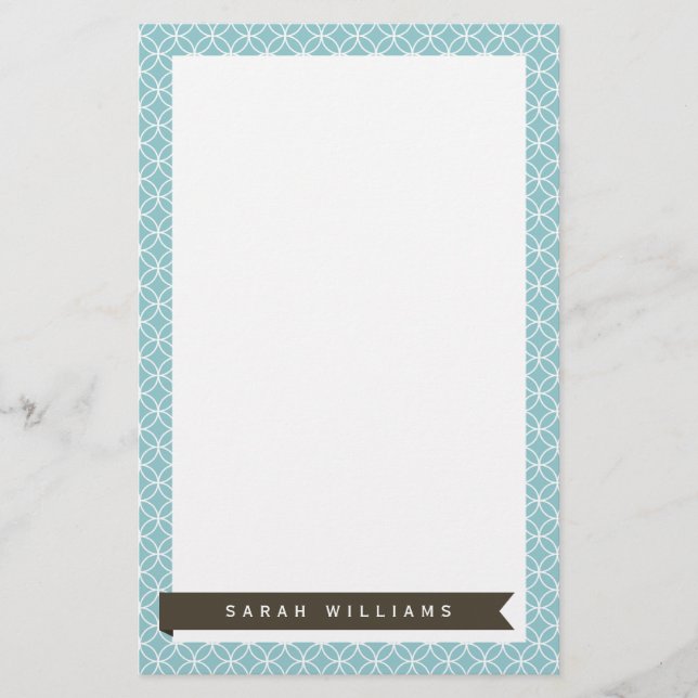 Papeterie Papier Motif bleu clair Fancy Circles (Devant)