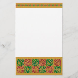 Papeterie Papier Motif de vacances rouge et vert