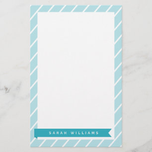 Papeterie Papier Motif Ocean Blue Stripes