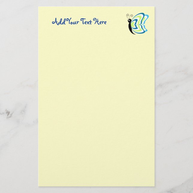 Papeterie Papier papillon Customisé (Devant)