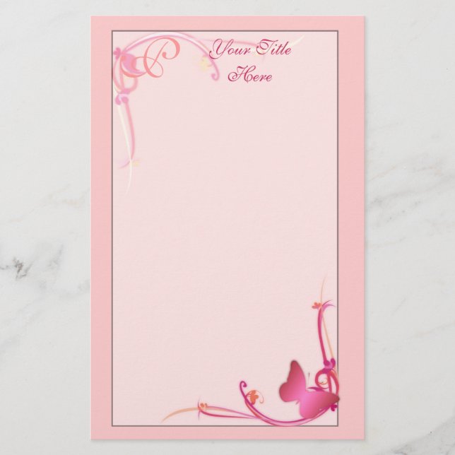 Papeterie Papier papillon Monogramme (Devant)