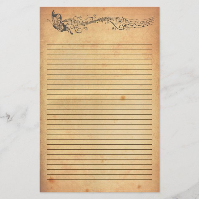 Papeterie Papier papillon vieux papier (Devant)