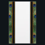 Papeterie Papier Peacock<br><div class="desc">Elégante papeterie avec thème plumes Peacock et accent doré avec touche de garniture bleue. Le design est riche en détails et en couleurs. Correspondance de produits dans mon magasin.</div>