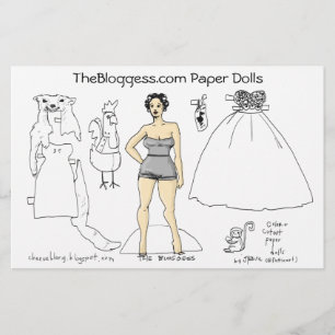 Papeterie Papier-poupées de Bloggess (par le fattieart)