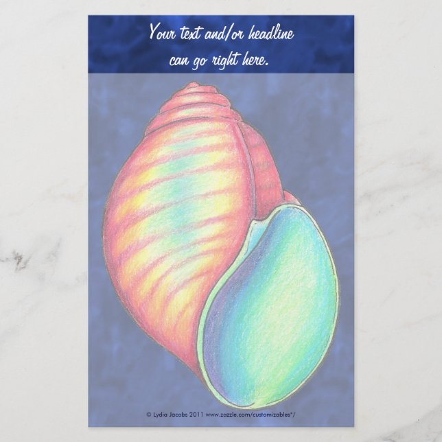 Papeterie Papier Rainbow Shell (Devant)