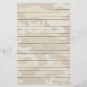Papeterie Papier rayé avec le désert Camo
