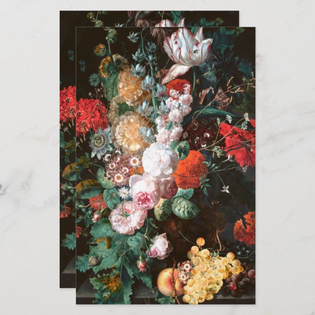 Papeterie Papier Recyclé de savon maison à fleurs (Devant / Derrière)