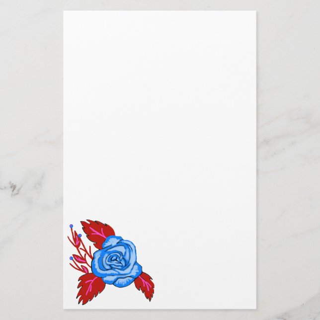 Papeterie Papier Rose bleu (Devant)