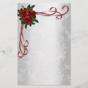 Papeterie Papier Roses rouges