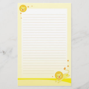 Papeterie Papier stationnaire de lion mignon de fierté
