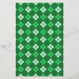 Papeterie Papier vert Plaid