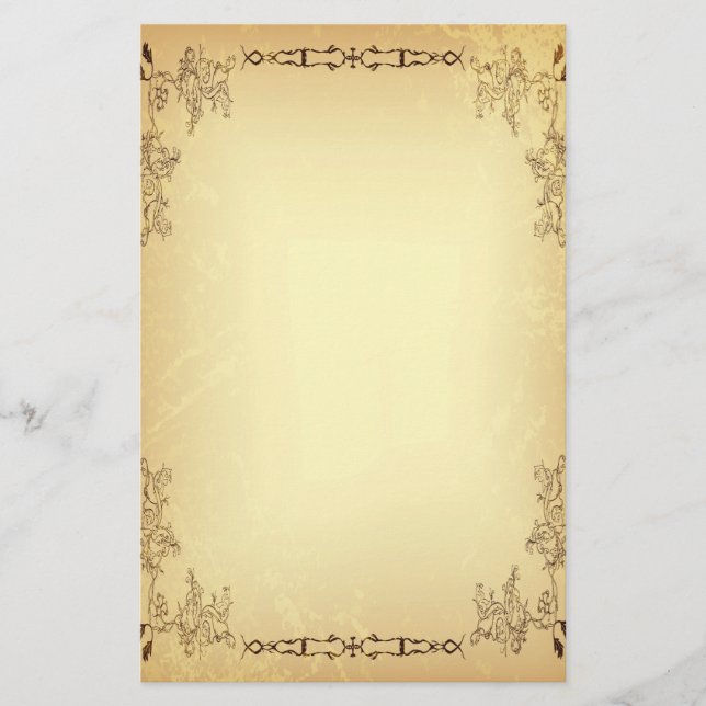 Papeterie Papier vieilli Vintage rétro (Devant)