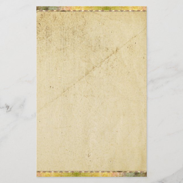 Papeterie Papier vintage, batik vert (Devant)