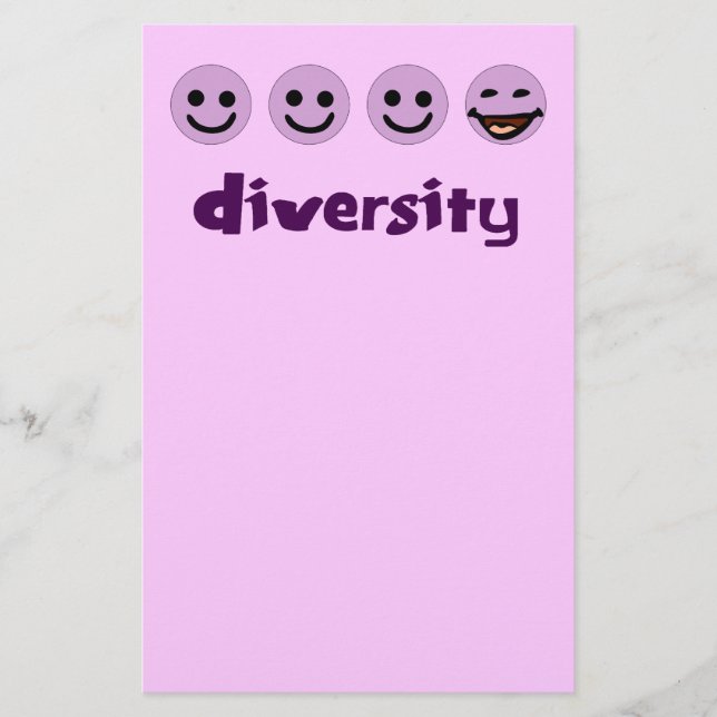 Papeterie Papiers à lettres pour la diversité (Devant)