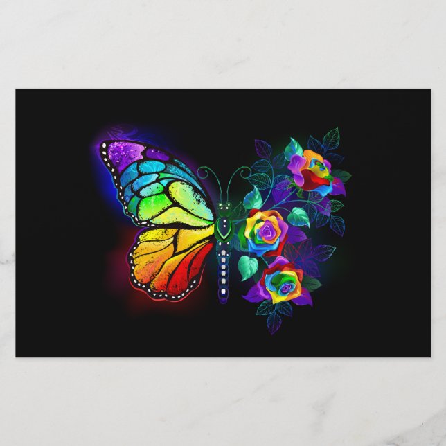Papeterie Papillon arc-en-ciel (Devant)
