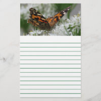 Papillon de la Dame peint - Lined