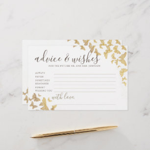 Papeterie Papillons d'or Conseil pour M. Mme Fête des mariée