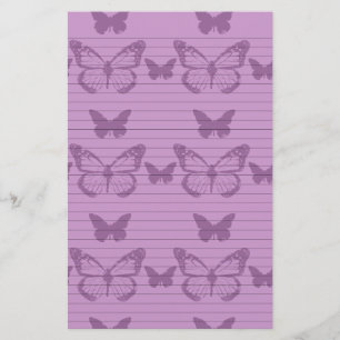 Papeterie Papillons pourpres