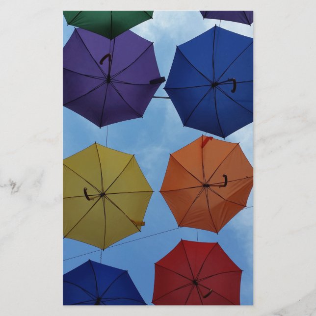Papeterie Parapluies colorés (Devant)