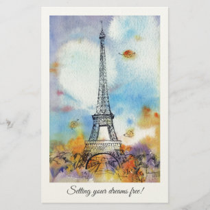 Papeterie Paris Tour Eiffel aquarelle