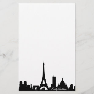 Papeterie Paris, Tour Eiffel Skyline Personnalisé