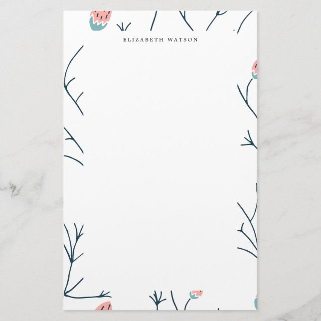 Papeterie Pastel Woodland | Monogramme (Devant)