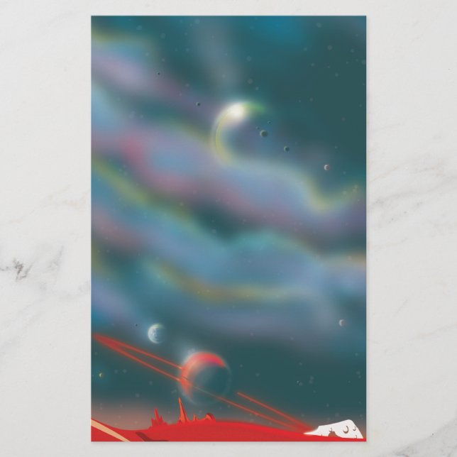 Papeterie Paysage d'un monde extraterrestre (Devant)