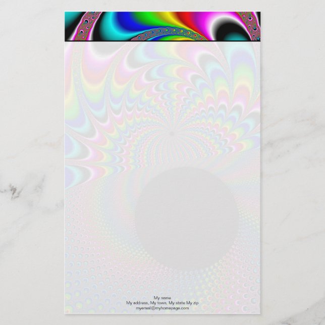 Papeterie Peackock A Delic - Art Fractal (Devant)