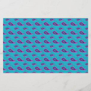 Papeterie Peacock Blue Paisley