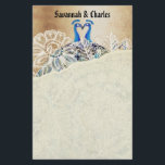 Papeterie Peacocks vintages Embrasser les cadeaux de mariage<br><div class="desc">Peacocks vintages Embrasser les cadeaux de mariage</div>