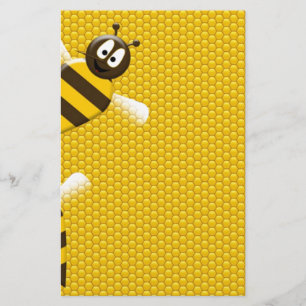 Papeterie Peigne de miel Abeille d'or jaune Motif Art