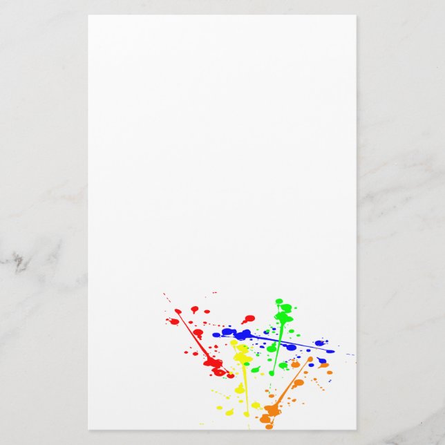 Papeterie Peindre splash art abstrait coloré (Devant)