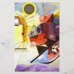 Papeterie Peinture abstraite de Kandinsky rouge jaune bleu