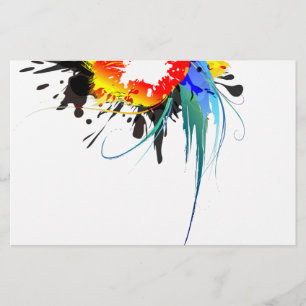 Papeterie Peinture Abstraite de perroquets sauvages