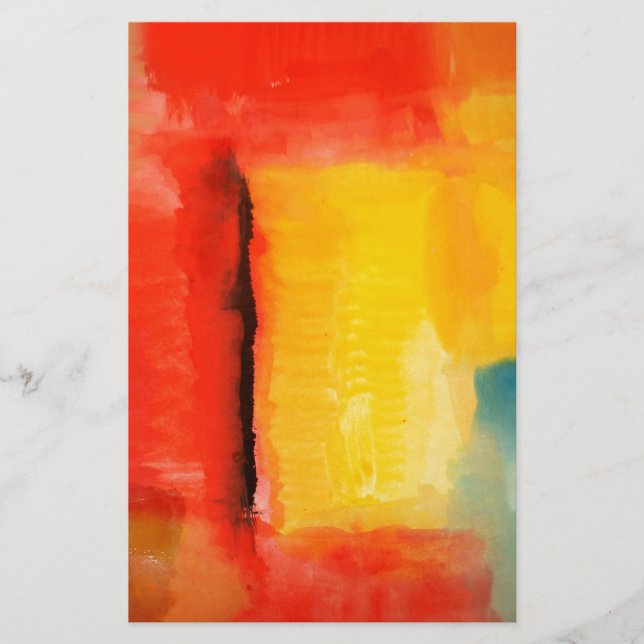 Papeterie Peinture Abstraite rouge moderne (Devant)