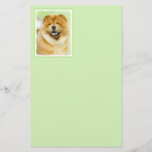 Papeterie Peinture Chow Chow - Joli art original chien