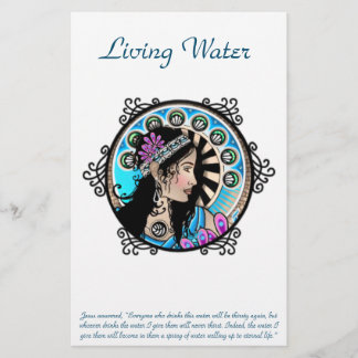 Papeterie Peinture circulaire Art Nouveau Samaritaine femme